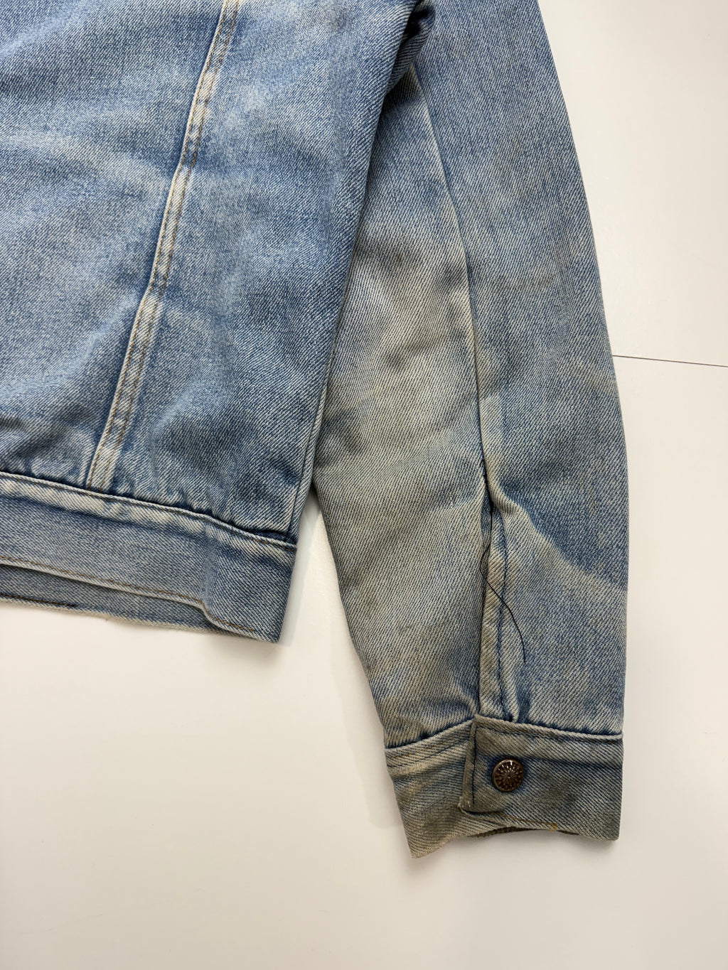 Vintage Red Interior Insulated Denim Jacket