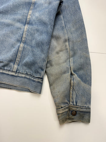 Vintage Red Interior Insulated Denim Jacket