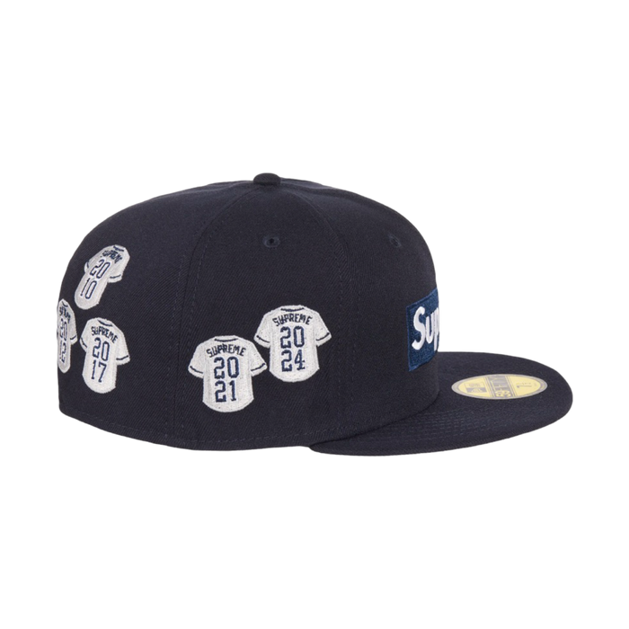 Supreme Jerseys Box Logo New Era Fitted Hat Navy | Vitnage Clothing Store Canada