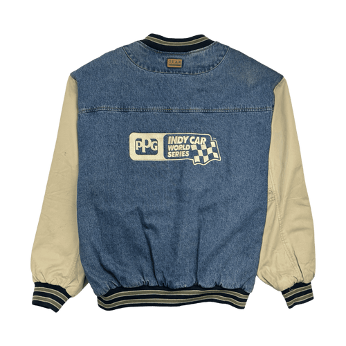 (XL) Vintage 90s Indy Car Varsity Jacket | Vintage Clothing Store Canada