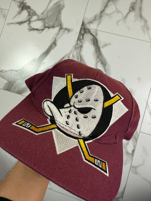 1990’s Anaheim Mighty Ducks AJD Snapback Hat | Vintage Clothing Store Canada