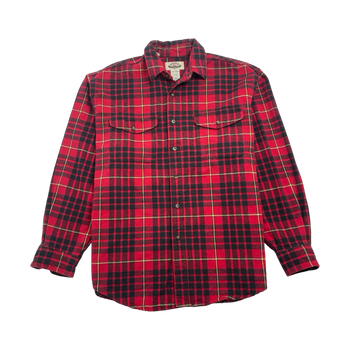 (L) Vintage Eddie Bauer Flannel Button Up Red