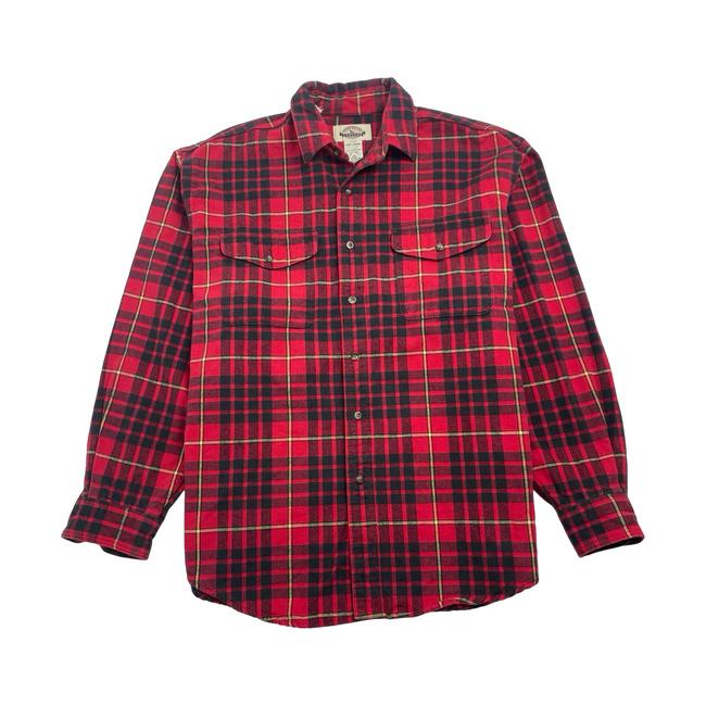 (L) Vintage Eddie Bauer Flannel Button Up Red