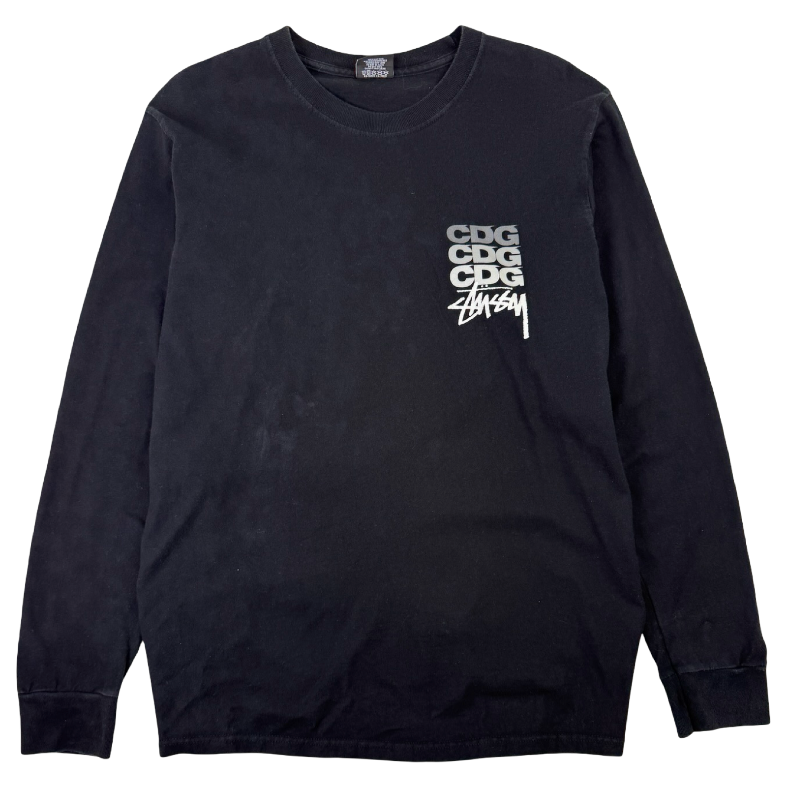 Stussy x Comme Des Garcons Dot L/S Tee Black (USED)