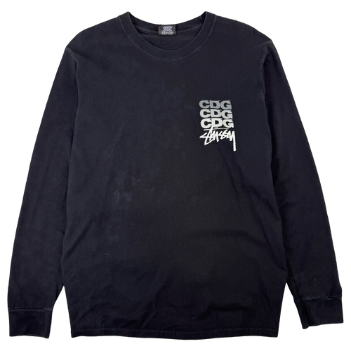 Stussy x Comme Des Garcons Dot L/S Tee Black (USED) | Vintage Clothing Store Canada