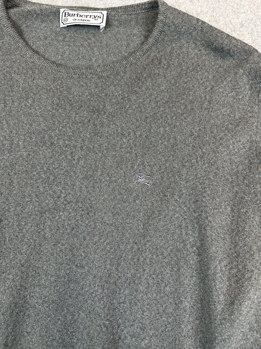 Women's Burberry Wool Knit Sweater Grey | Vitnage Clothing Store Canada
