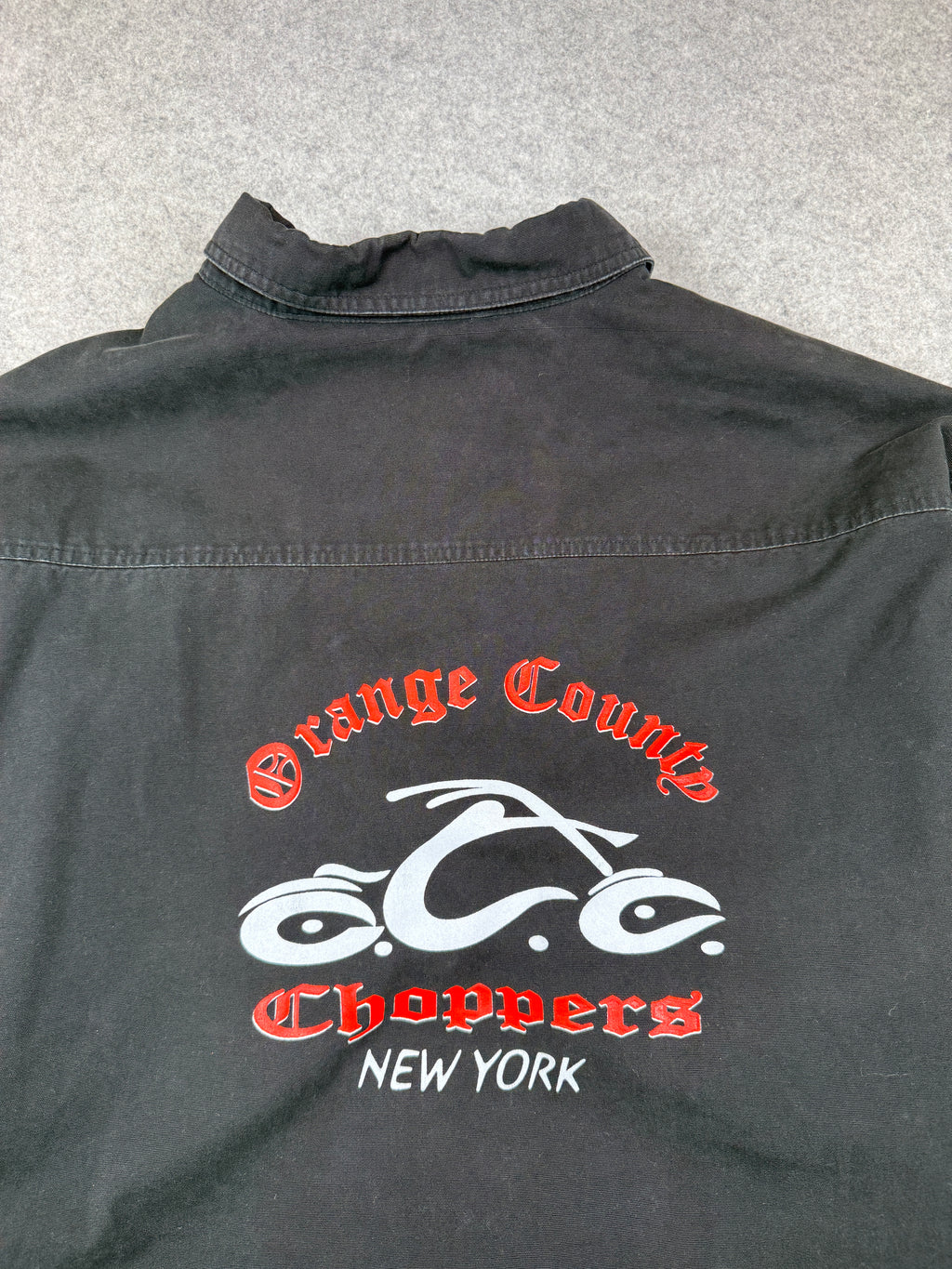 Vintage Orange County Choppers New York Canvas Button Up Black