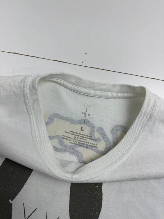 Travis Scott Cactus Jack + Kaws For Fragment Tee Aged Yellow (USED) | Vitnage Clothing Store Canada