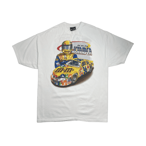 (XXL) Vintage '00 Ken Schrader M&M's Nascar Tee White | Vintage Clothing Store Canada