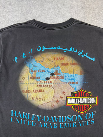 Vintage Harley Davidson Phoenix Abu Dhabi Tee Black
