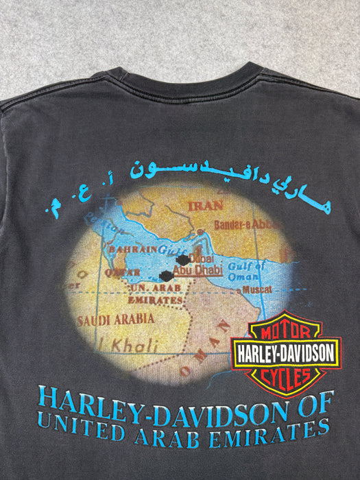 Vintage Harley Davidson Phoenix Abu Dhabi Tee Black | Vitnage Clothing Store Canada