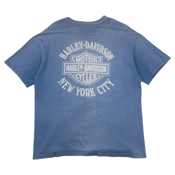 Vintage Harley Davidson Iron Horses Tee Blue