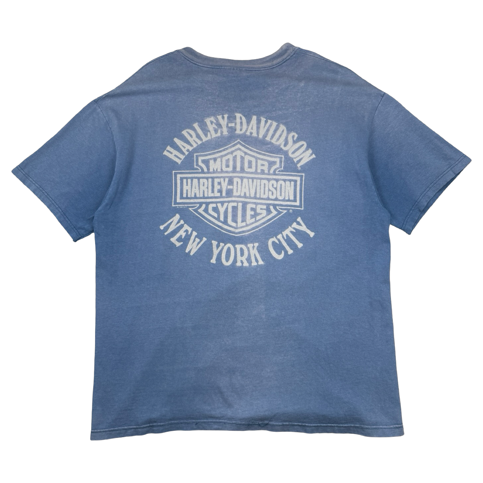 Vintage Harley Davidson Iron Horses Tee Blue