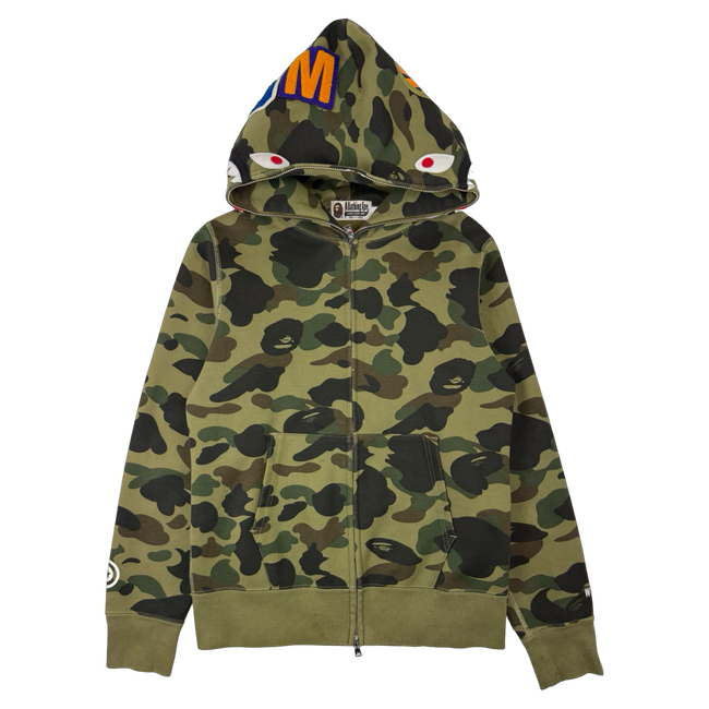 BAPE 1st Camo Shark Windstopper Full Zip Up Hoodie (USED)