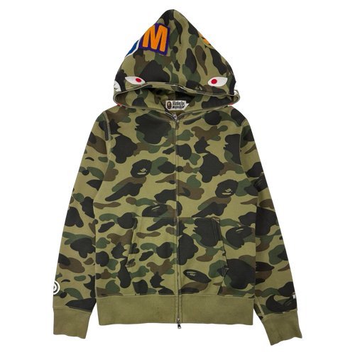 BAPE 1st Camo Shark Windstopper Full Zip Up Hoodie (USED) | Vintage Clothing Store Canada