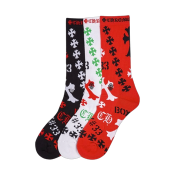 Chrome Hearts Stencil Socks 3 Pack