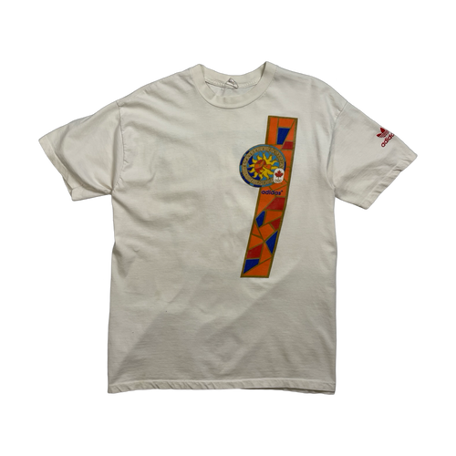 Vintage '92 Adidas Barcelona Tee White | Vintage Clothing Store Canada