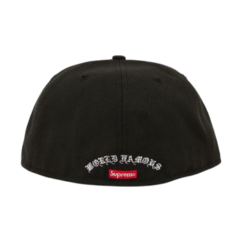 Supreme Gold Cross S Logo New Era Fitted Hat Black