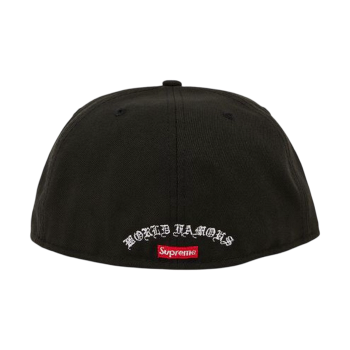 Supreme Gold Cross S Logo New Era Fitted Hat Black | Vitnage Clothing Store Canada