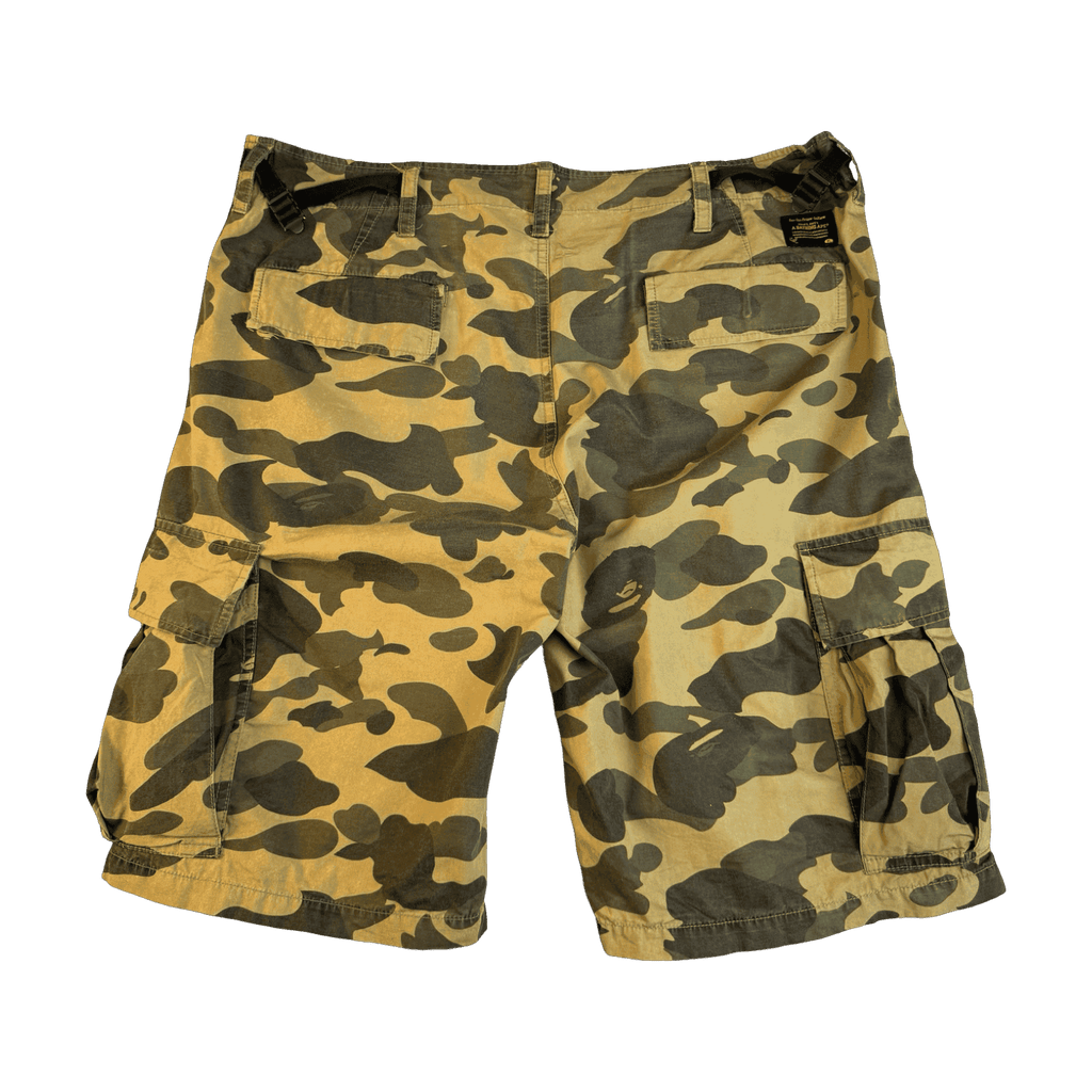 BAPE 1st Camo Cargo Shorts Yellow (USED)