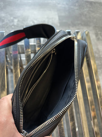 Gucci Tiger Bum Bag Black Canvas