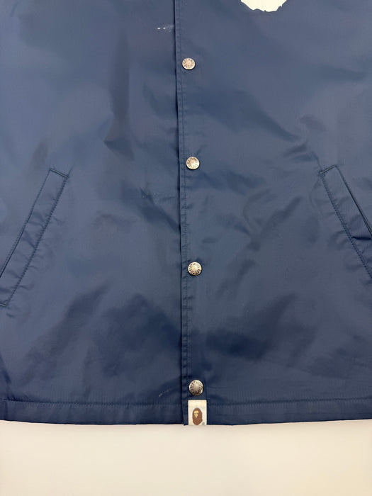 BAPE Ape Head Coach Jacket Navy (USED) | Vitnage Clothing Store Canada