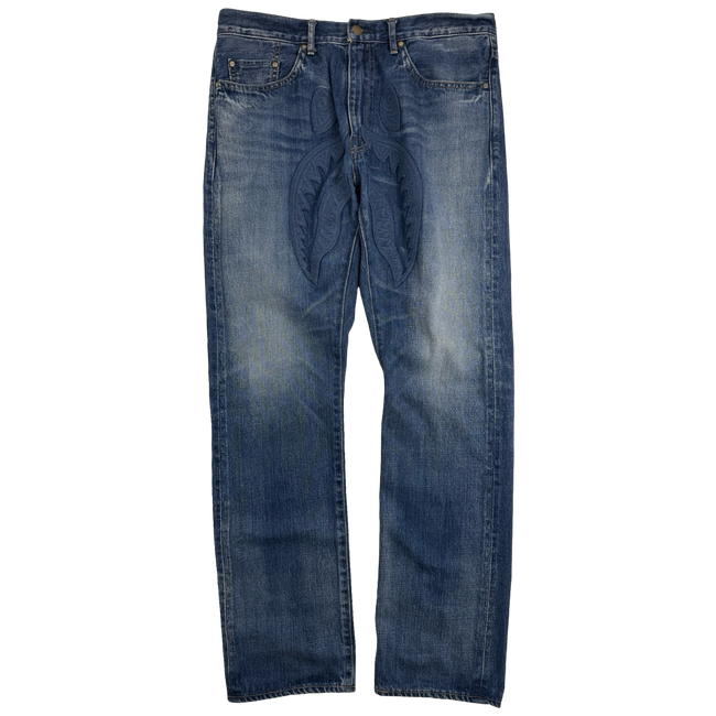 BAPE 2008 Type-05 Shark Embroidery Denim Pants (USED)