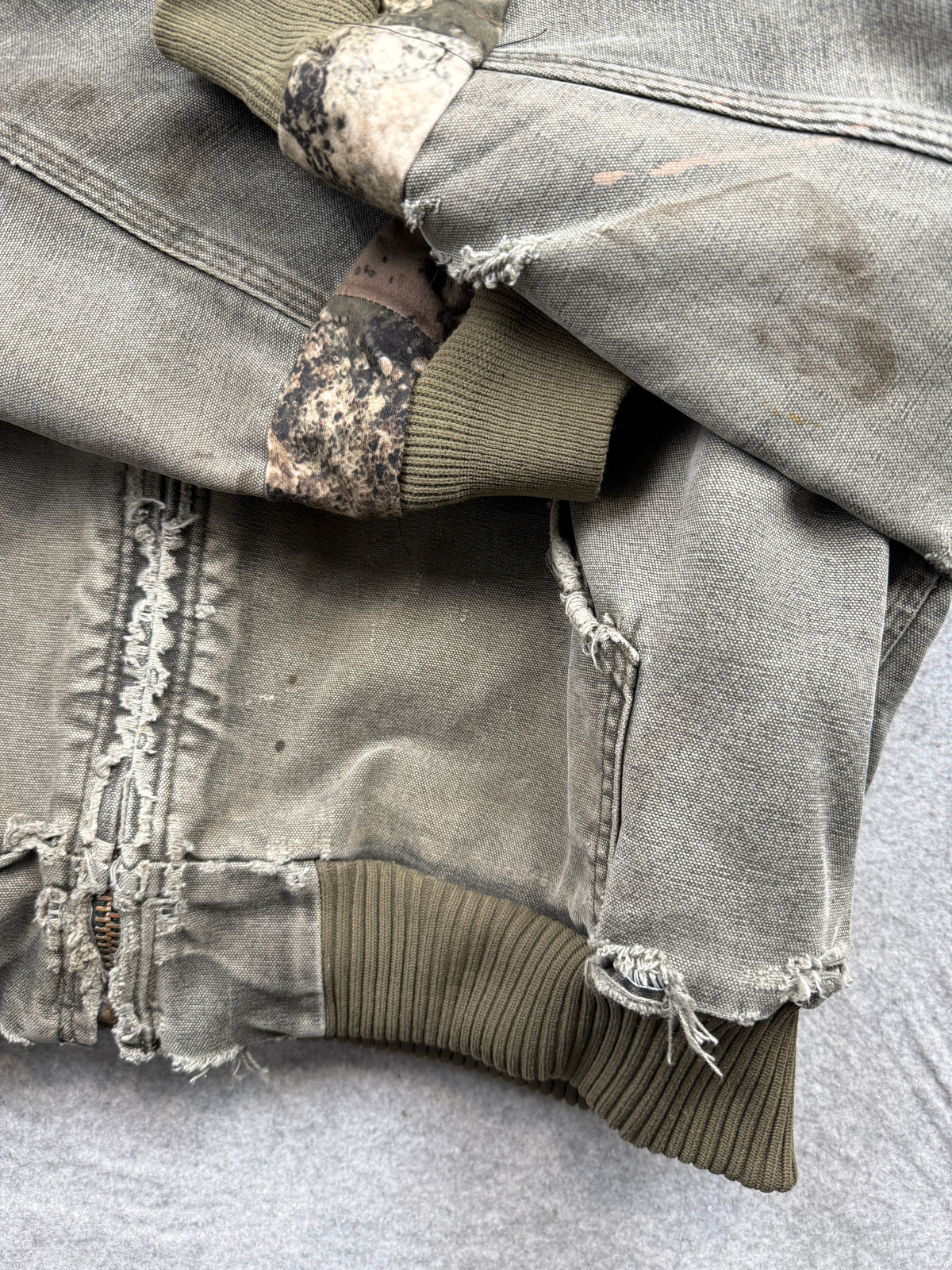 Vintage Carhartt Distressed Active Hooded Jacket Green