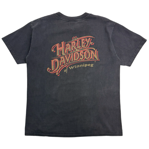 Vintage 2000s Harley Davidson Winnipeg Tee Black | Vintage Clothing Store Canada