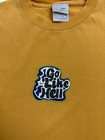 Vintage 2000s Nike Go Like H*ll Tee Yellow