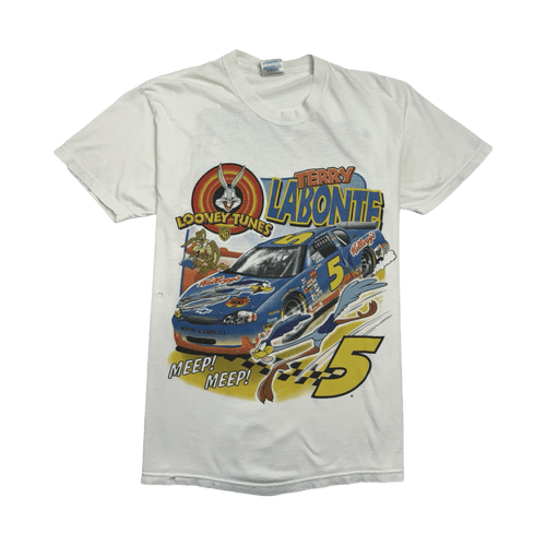 (S) Vintage '01 Looney Tunes Kellog's Nascar Tee White | Vintage Clothing Store Canada