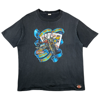 Vintage Harley Davidson Full Deck Tee Black