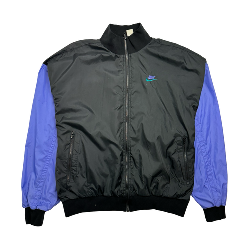 (M) Vintage 90s Nike Zip-Up Windbreaker Jacket Black | Vintage Clothing Store Canada