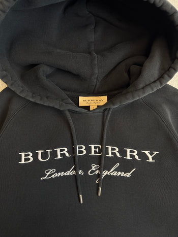 Burberry Embroidered London Hoodie Black (USED)