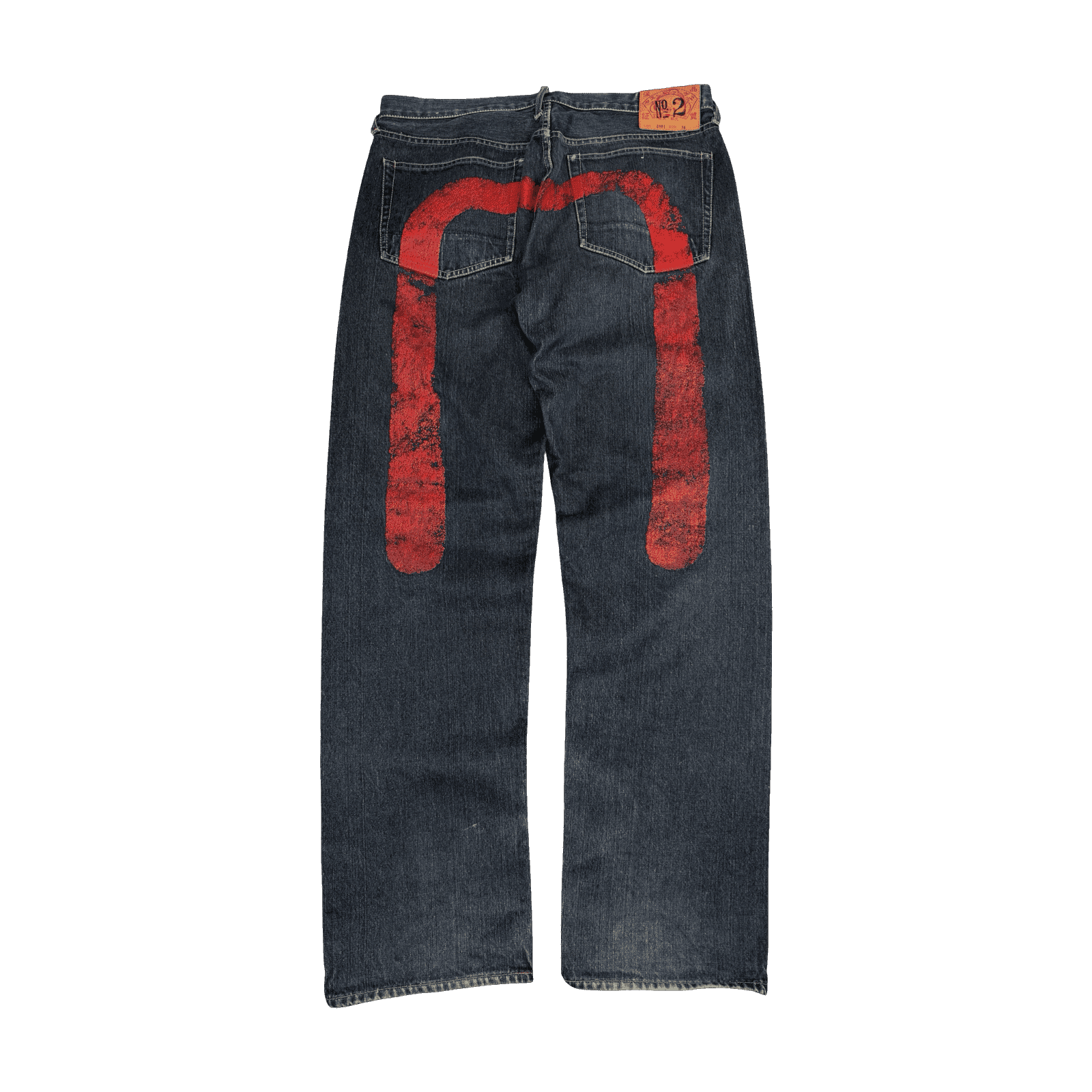 Vintage Evisu Lot 0001 No. 2 Daicock Red Denim Pants
