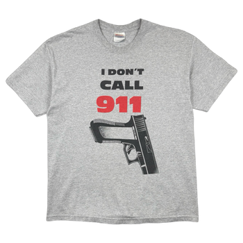 Vintage 2000’s ‘I Don't Call 911’ Tee Grey