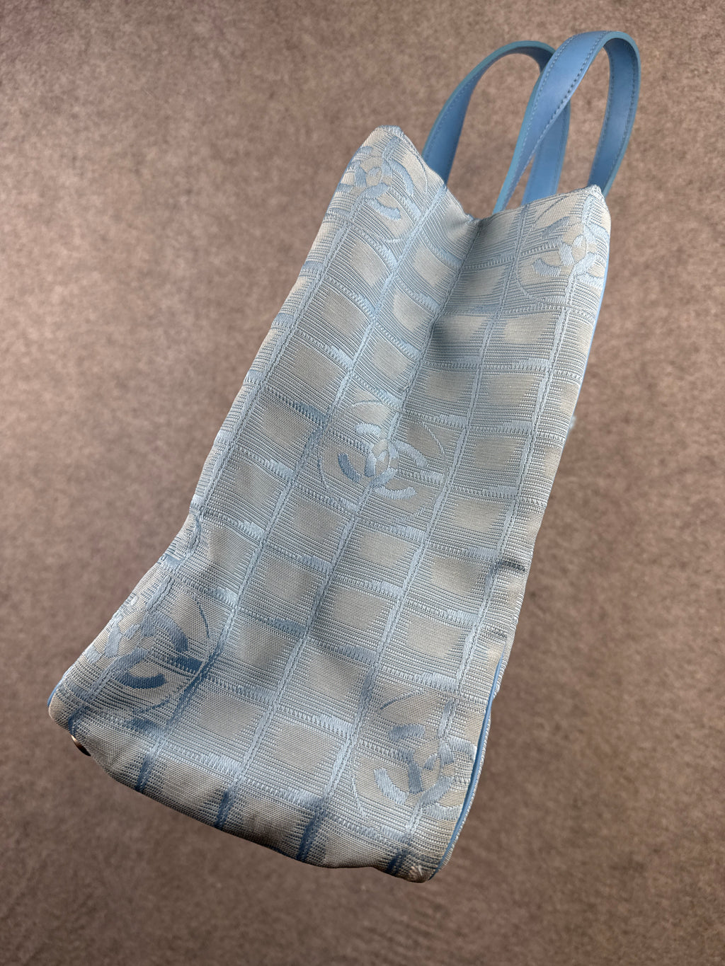 Chanel Travel Ligne Tote Bag Light Blue