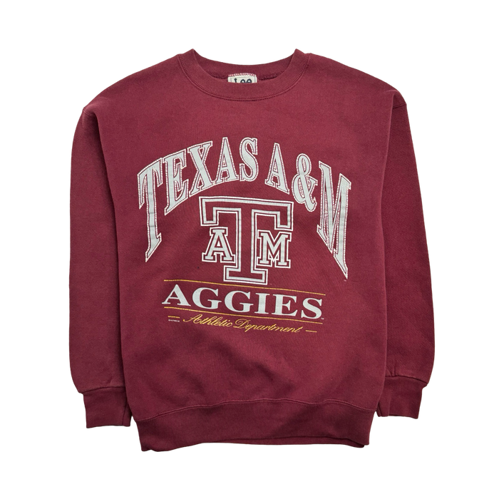 (L) Vintage Texas A&M University Sweatshirt Burgundy | Vitnage Clothing Store Canada