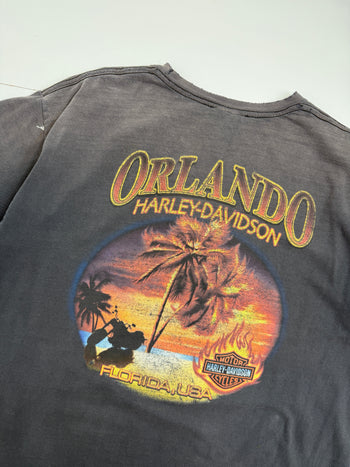 Vintage 2000s Harley Davidson Orlando Florida Tee Black