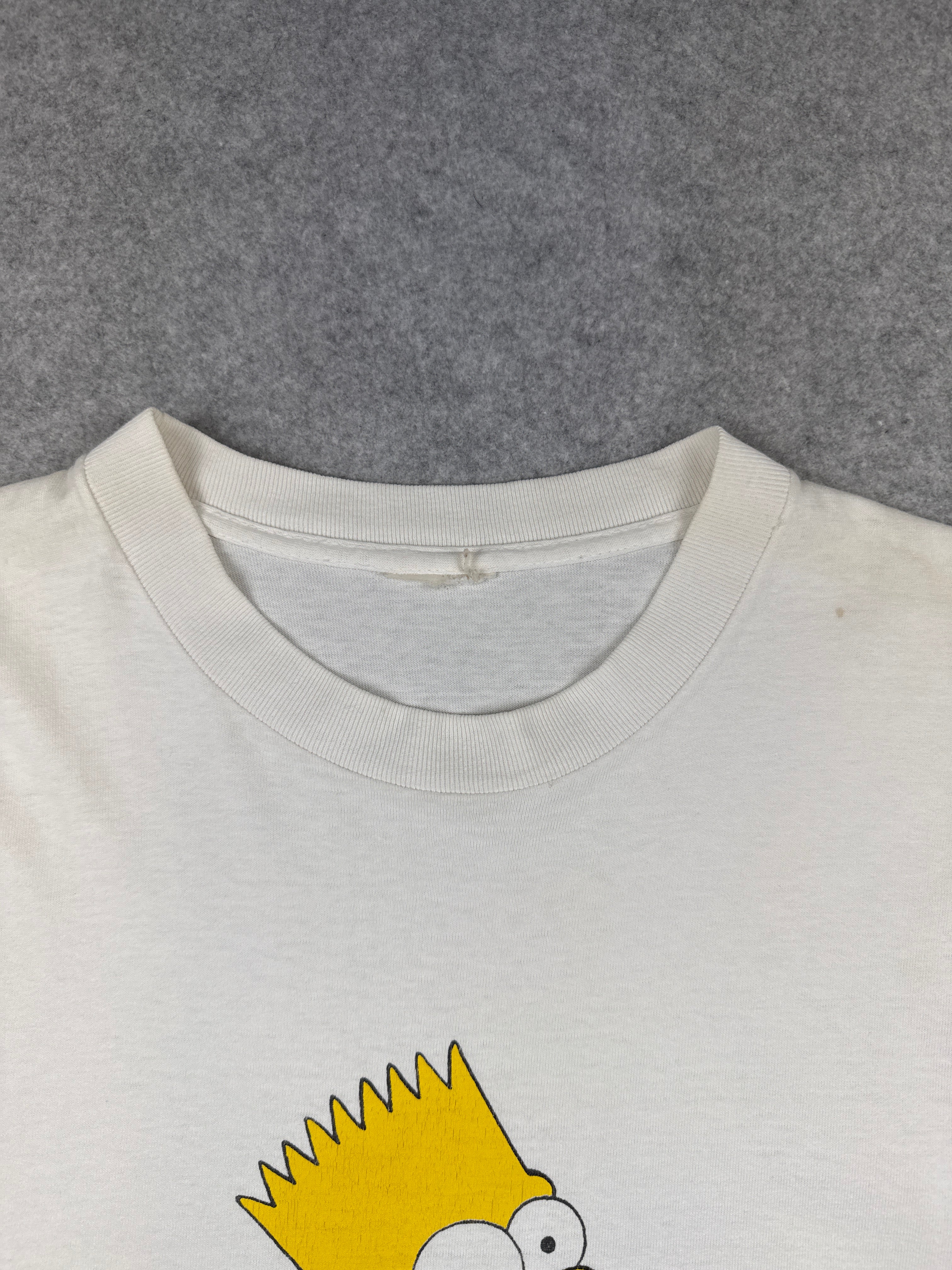 Vintage Simpsons Bart Green Bay Packers Tee White