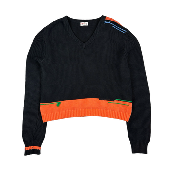 Women's Prada Two Tone Heavyweight Knit Black