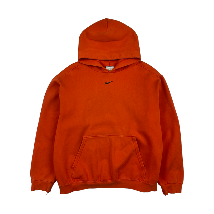 Vintage 2000s Nike Centre Swoosh Hoodie Orange | Vitnage Clothing Store Canada