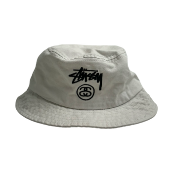 Stussy Stock Lock Bucket Hat White (USED)