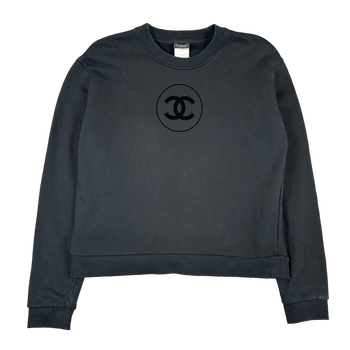 Women's Chanel Uniform Double CC Crewneck Black