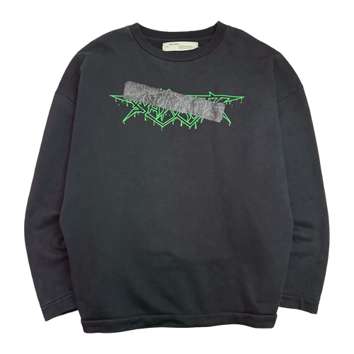 Off-White Rock Mirror Crewneck Black (USED) | Vintage Clothing Store Canada