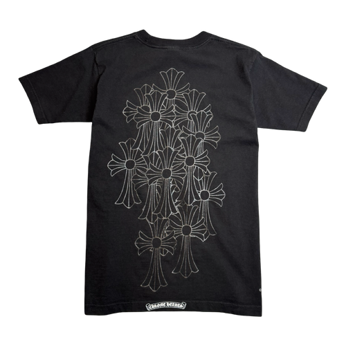 Vintage Chrome Hearts Tonal Cemetery Cross Pocket Tee Black | Vintage Clothing Store Canada
