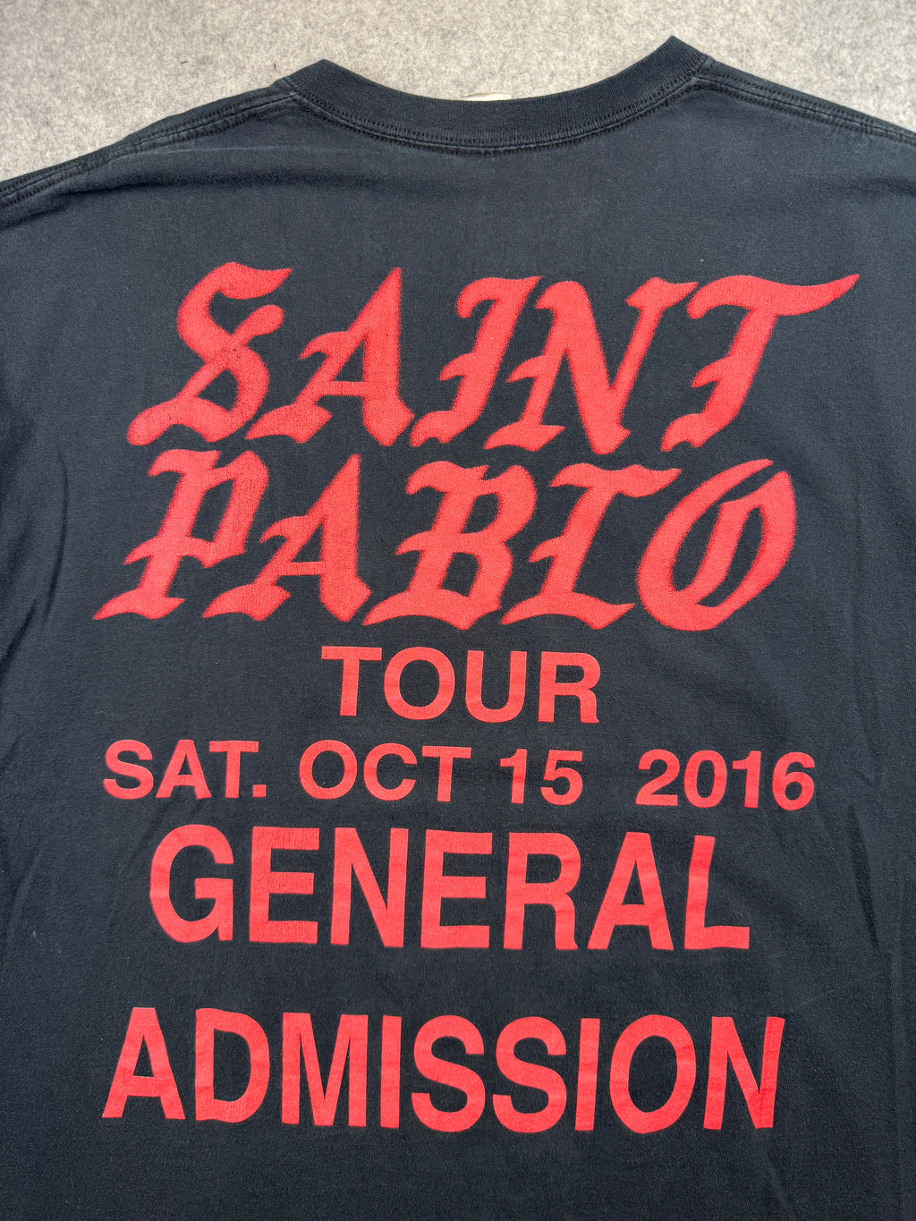 Kanye West Saint Pablo General Admission Tour Tee Black