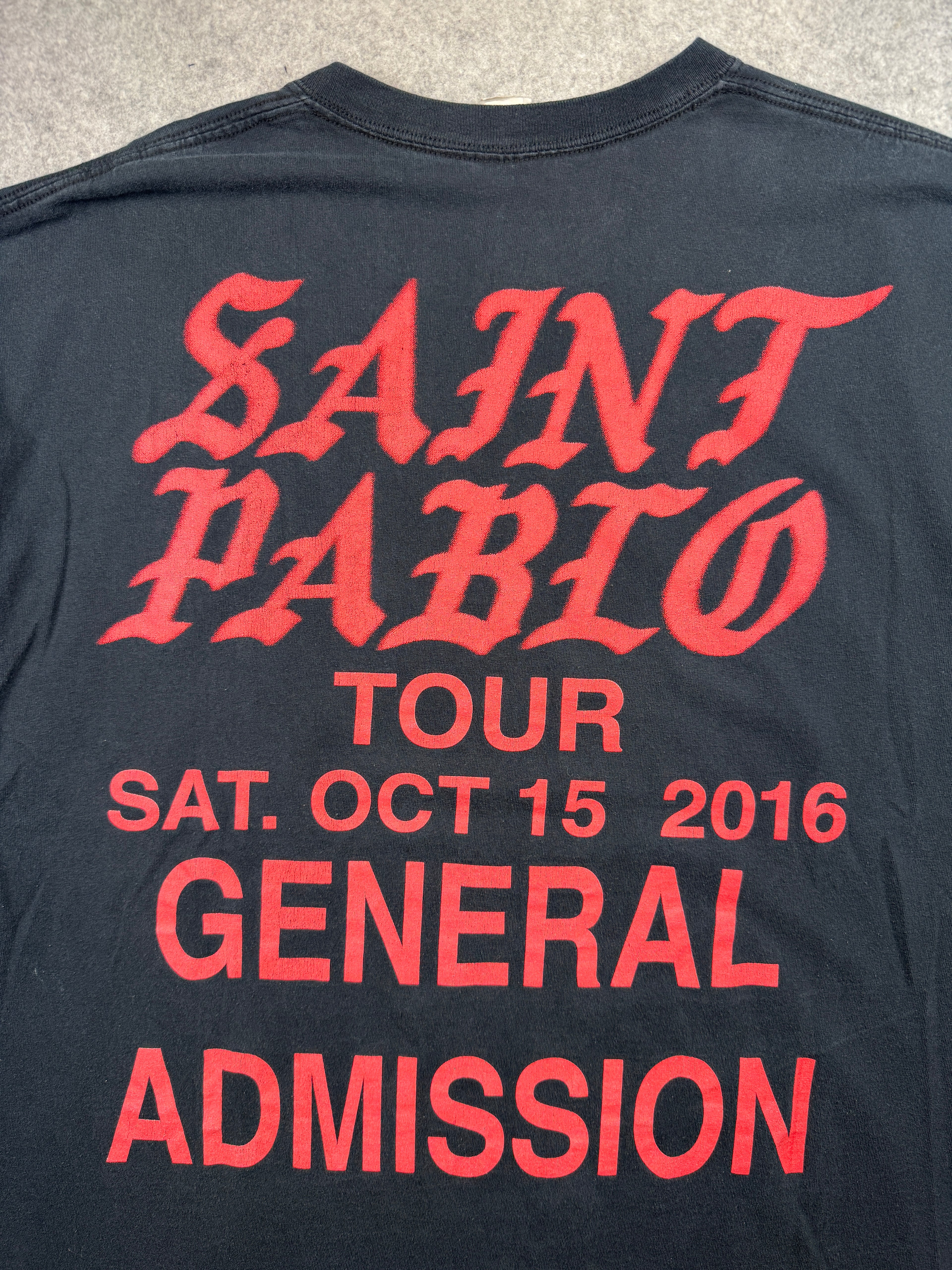 Kanye West Saint Pablo General Admission Tour Tee Black