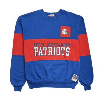 (L) Vintage 90s NFL New England Patriots Sweatshirt Blue