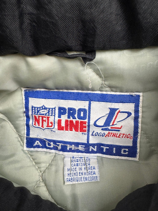 Vintage 90s Oakland Raiders Zip-Up Jacket Black | Vitnage Clothing Store Canada